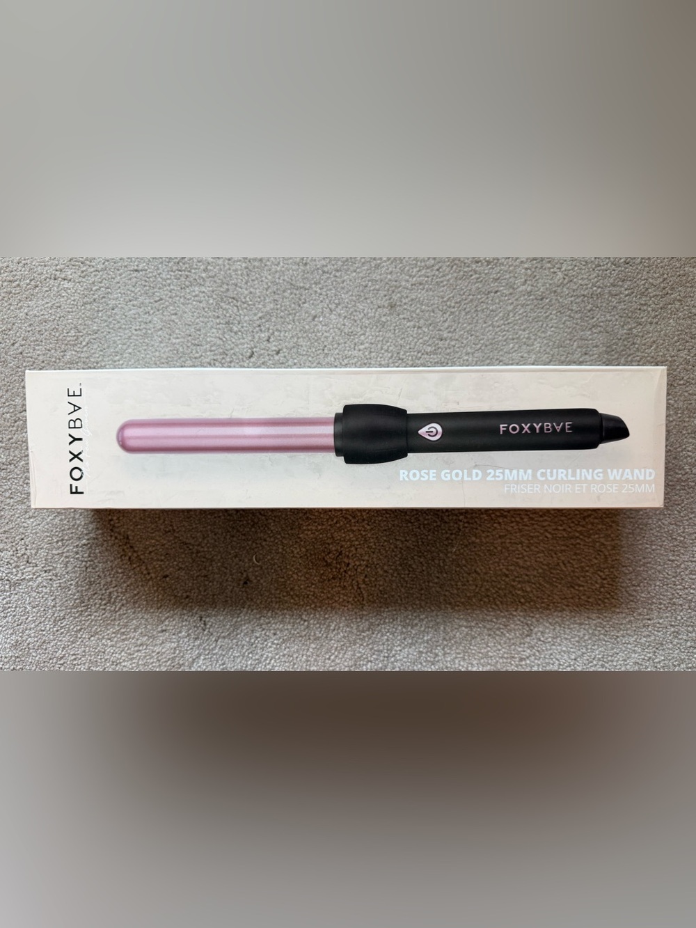 FOXYBAE Pink Gold 25mm Curling Wand - Salon-Quality Styling